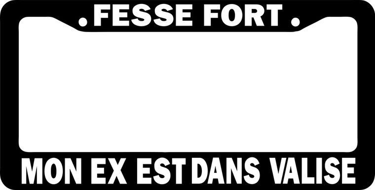 Fesse Fort License Plate Frame