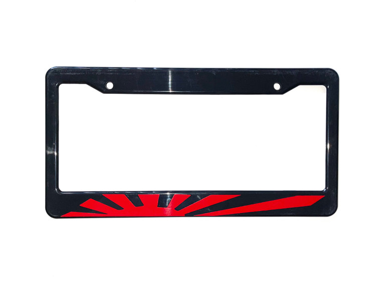 Rising Sun Red License Plate Frame
