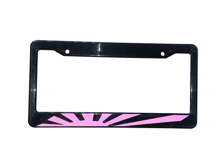 Rising Sun Pink License Plate Frame