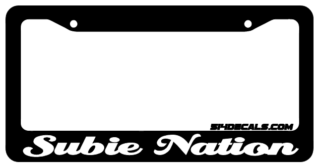 Subie Nation License Plate Frame