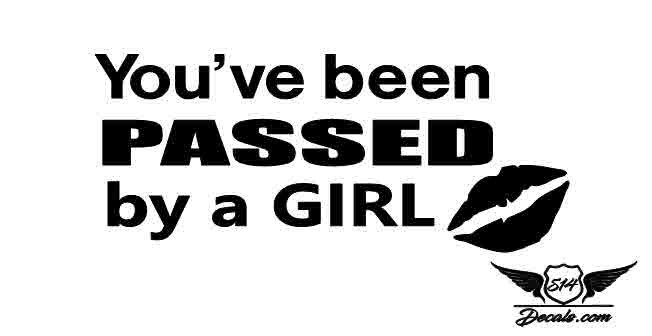 Passed By A Girl 2 Sticker Decal