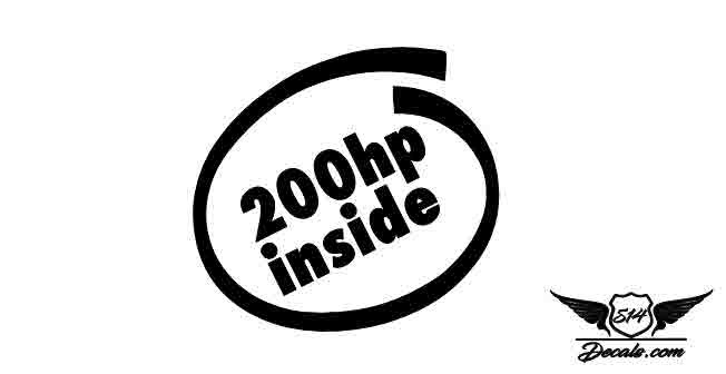 200HP Sticker Decal