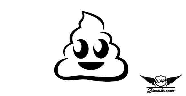 Poop Funny Sticker Decal 