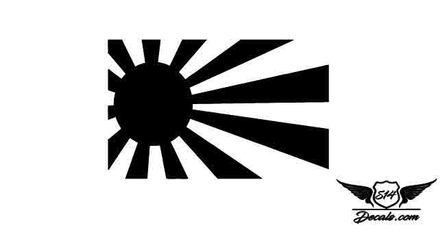 Rising Sun Flag Sticker Decal 