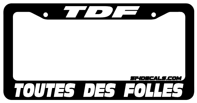 TDF License Plate Frame