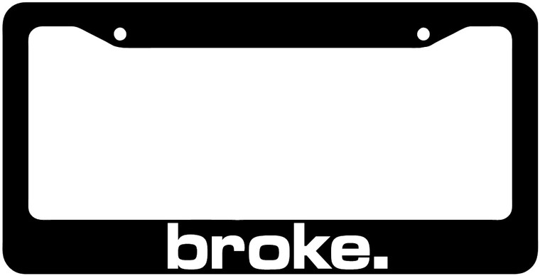Broke Small License Plate Frame