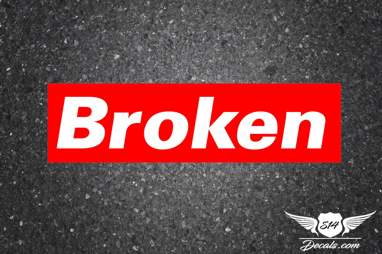 Broken Slap Sticker Decal  