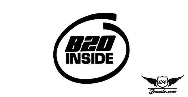 B20  Inside Sticker Decal