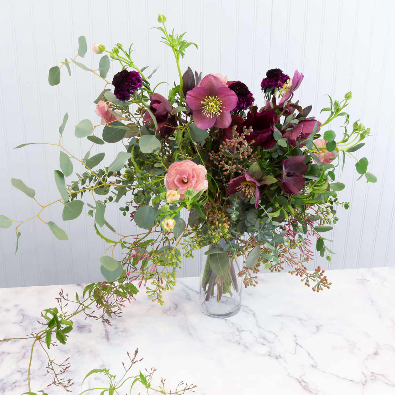 Wedding Bouquet : Bordeaux and Blush