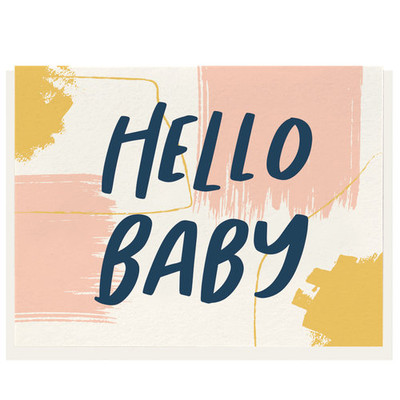 Hello Baby Letterpress Card