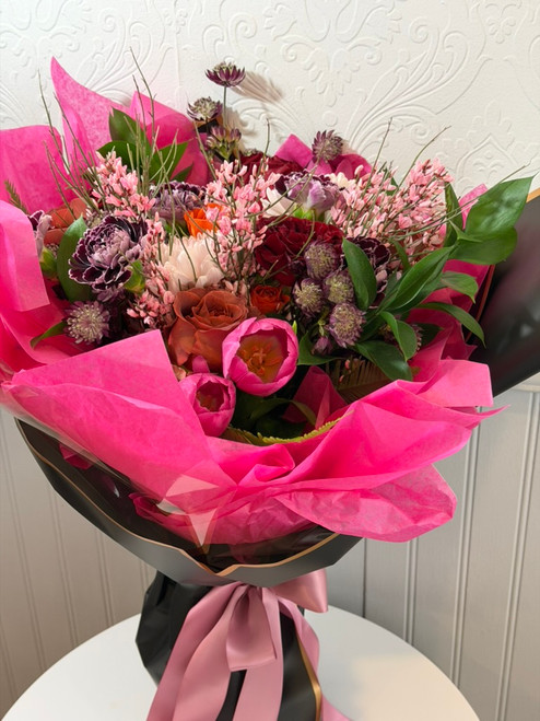 Floral Amour Wrap

Valentine colors of reds, white, pinks and purple. Fancy wrapped! We do the rest - you choose the price range. 

Add chocolates, a candle and matches, and/or wine before you check out. Available for pick up or delivery on 2/11, 2/12, 2/13, or 2/14

Seattle flower delivery by Juniper Flowers

Due to changes in season, weather, and availability we reserve the right to make substitutions in flowers for your order. Our photos are a GUIDE to our designs.