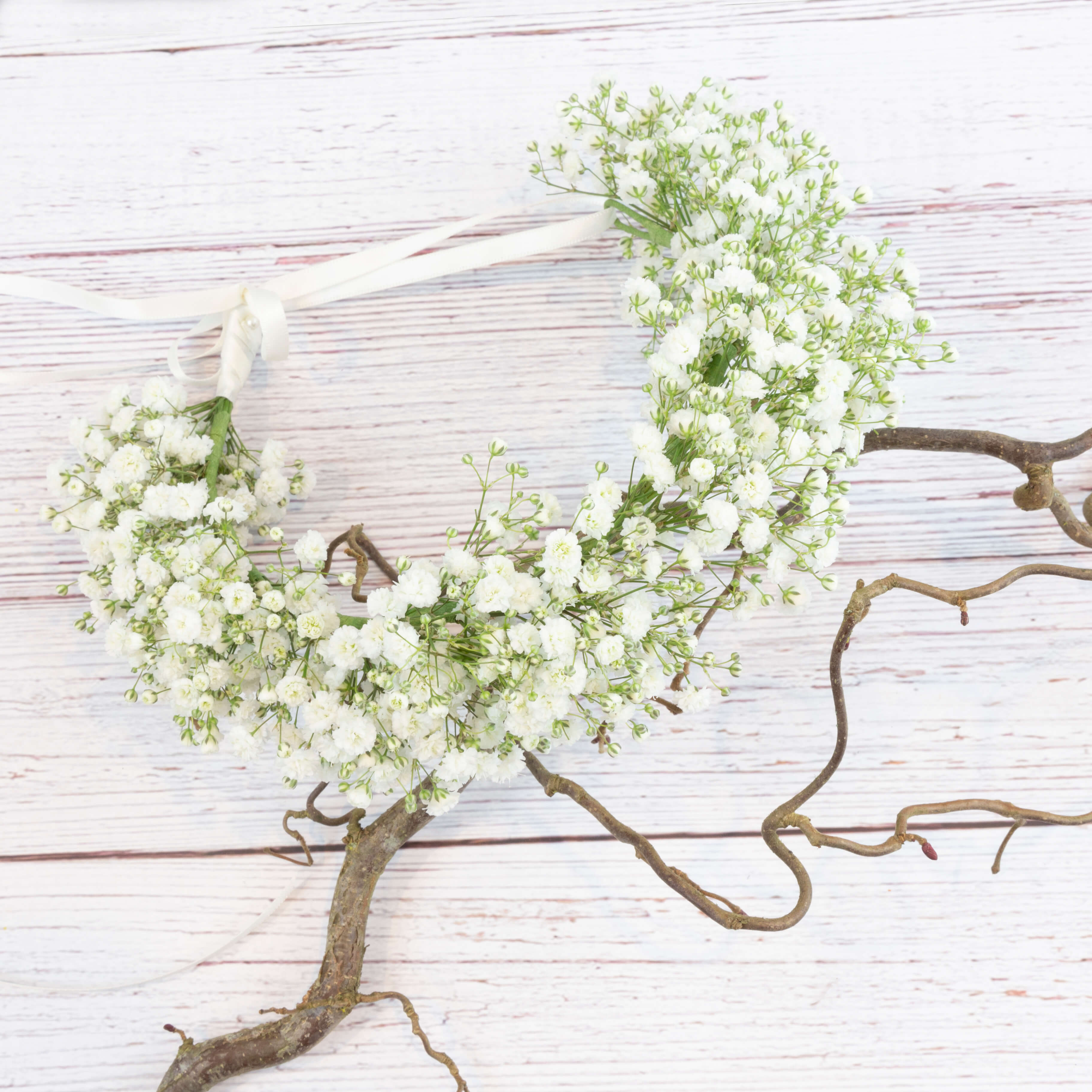 Flower Crown of babies breath | Juniper Flowers | Best Seattle Florist