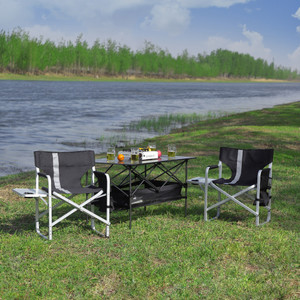 Outdoor Folding Table & Chairs Set - Lightweight Aluminum, Waterproof, Comfortable, Versatile Outdoor Folding Table & Chairs Set - Lightweight Aluminum, Waterproof, Comfortable, Versatile