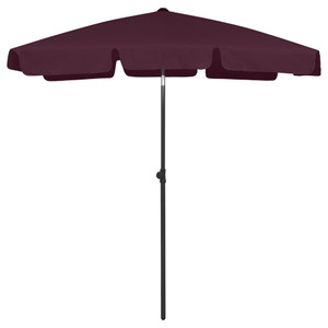 Bordeaux Red Beach Umbrella with UV Protection and Tilt Function Bordeaux Red Beach Umbrella with UV Protection and Tilt Function