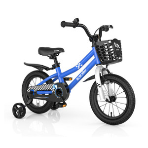 14" Adjustable Kid's Bike with Safe Dual Brakes & Training Wheels 14" Adjustable Kid's Bike with Safe Dual Brakes & Training Wheels