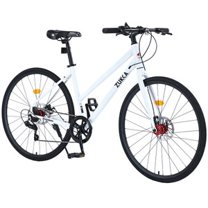 7 Speed Hybrid Bike with Disc Brake - 700C Road Bike for Men and Women 7 Speed Hybrid Bike with Disc Brake - 700C Road Bike for Men and Women