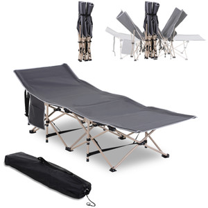 Outsunny Folding Camping Cot for Adults - Portable Sleeping Bed for Travel & Camping Outsunny Folding Camping Cot for Adults - Portable Sleeping Bed for Travel & Camping
