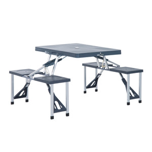 Outsunny Portable Folding Picnic Table Set with Umbrella Hole - Easy Setup, Lightweight, Multipurpose Outsunny Portable Folding Picnic Table Set with Umbrella Hole - Easy Setup, Lightweight, Multipurpose