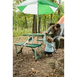 Folding Picnic Table with Umbrella - Portable Outdoor Dining Solution Folding Picnic Table with Umbrella - Portable Outdoor Dining Solution
