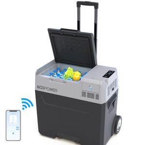 52Qt Portable Car Freezer with APP Control & 6'' Off-Road Wheels - Large Capacity & Quiet Operation 52Qt Portable Car Freezer with APP Control & 6'' Off-Road Wheels - Large Capacity & Quiet Operation