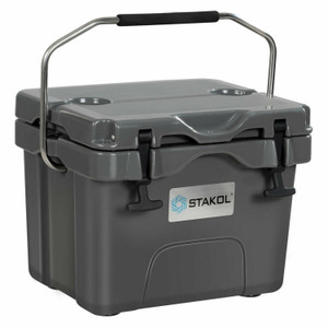 Portable Insulated Ice Cooler with 2 Cup Holders - Keeps Ice-Cold for 4 Days Portable Insulated Ice Cooler with 2 Cup Holders - Keeps Ice-Cold for 4 Days