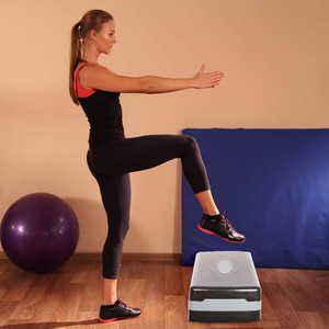 Adjustable Step Platform Trainer for Home Gym Workouts - Non-Slip Surface, Lightweight & Portable