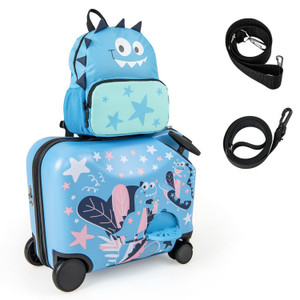 Kids' 2-Piece Luggage Set: Spinner Wheels, Aluminum Handle