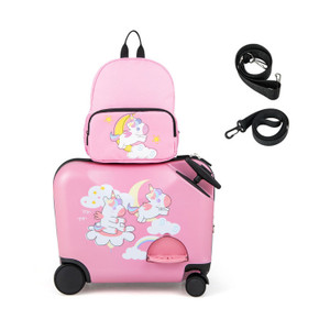 2-Piece Kid Luggage Set with Spinner Wheels and Aluminum Handle - Perfect for Travel and School 2-Piece Kid Luggage Set with Spinner Wheels and Aluminum Handle - Perfect for Travel and School