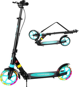 LED Light Up Scooter with Adjustable Height and Handbrake - Perfect for Kids and Adults