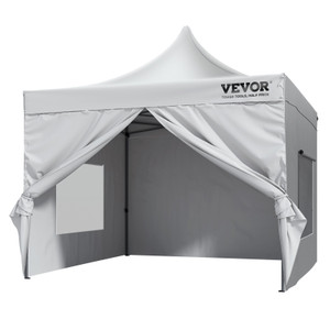 VEVOR 10x10 FT Pop up Canopy with Removable Sidewalls - Portable Gazebo & UV Resistant Waterproof VEVOR 10x10 FT Pop up Canopy with Removable Sidewalls - Portable Gazebo & UV Resistant Waterproof