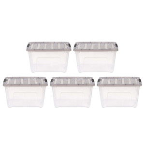 32 Quart Stack & Pull Storage Box Set - Organize Easily with Built-in Handle and Transparent Design