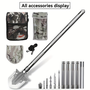 Ultimate Outdoor Multi-Function Tool Shovel: Foldable, Axe, Saw, Knife, Whistle, Fire Starter - All in One! Ultimate Outdoor Multi-Function Tool Shovel: Foldable, Axe, Saw, Knife, Whistle, Fire Starter - All in One!