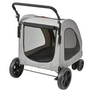 VEVOR Pet Stroller: 160lbs Capacity, Adjustable Height, Breathable Mesh Windows VEVOR Pet Stroller: 160lbs Capacity, Adjustable Height, Breathable Mesh Windows
