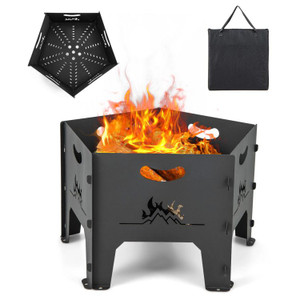 19 Inches Collapsible Portable Plug Fire Pit with Storage Bag(D0102HLXYHV.) 19 Inches Collapsible Portable Plug Fire Pit with Storage Bag(D0102HLXYHV.)
