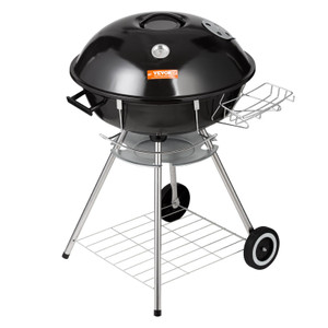 VEVOR 22 inch Kettle Charcoal Grill, Premium Kettle Grill with Wheels and Cover, Porcelain-Enameled Lid and Ash Catcher & Thermometer for BBQ, Round Barbecue Grill Outdoor Cooking, Patio and Backyard(D0102HQ445Y.) VEVOR 22 inch Kettle Charcoal Grill, Premium Kettle Grill with Wheels and Cover, Porcelain-Enameled Lid and Ash Catcher & Thermometer for BBQ, Round Barbecue Grill Outdoor Cooking, Patio and Backyard(D0102HQ445Y.)