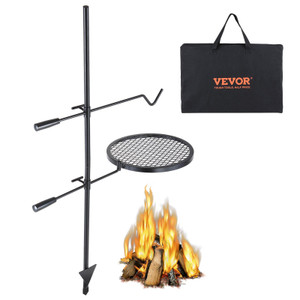 VEVOR Swivel Campfire Grill, Fire Pit Grill Grate over Fire Pits, Heavy Duty Steel Grill Grates, 360° Adjustable Open Fire Outdoor Cooking Equipment, Portable Camp Fire Racks for Camping Outdoor BBQ(D0102HQ4TGY.) VEVOR Swivel Campfire Grill, Fire Pit Grill Grate over Fire Pits, Heavy Duty Steel Grill Grates, 360° Adjustable Open Fire Outdoor Cooking Equipment, Portable Camp Fire Racks for Camping Outdoor BBQ(D0102HQ4TGY.)