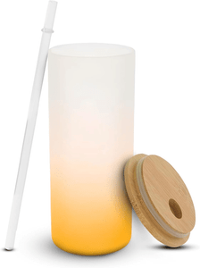 Sublimation Frosted Glass Tumbler (18 Oz, Orange) - Sublimation Blank Tumbler w/Bamboo Lid, Straw - Insulated & Lightweight Sublimation Glass Tumbler - Perfect Frosted Glass Cup for Custom Gifts(D0102XU4087.) Sublimation Frosted Glass Tumbler (18 Oz, Orange) - Sublimation Blank Tumbler w/Bamboo Lid, Straw - Insulated & Lightweight Sublimation Glass Tumbler - Perfect Frosted Glass Cup for Custom Gifts(D0102XU4087.)