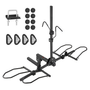 VEVOR Hitch Mount Bike Rack, 2-Bike Platform Style, 160 LBS Max Capacity Bike Rack Hitch for 2-inch Receiver, Titling and Folding Bike Carrier with Tires up to 5" Wide, for Car, SUV, Truck, RV(D0102HPCWUJ.) VEVOR Hitch Mount Bike Rack, 2-Bike Platform Style, 160 LBS Max Capacity Bike Rack Hitch for 2-inch Receiver, Titling and Folding Bike Carrier with Tires up to 5" Wide, for Car, SUV, Truck, RV(D0102HPCWUJ.)