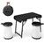Portable LED Camping Table Stool Set - Adjustable Height, Foldable Design, LED Lights