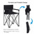 38" Portable High Camping Fishing Chair with Detachable Armrests