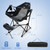 Portable Hammock Camping Chair with Retractable Footrest & Carrying Bag
