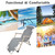 Set of 2 Outdoor Reclining Patio Chairs with Adjustable Positions and Pillow - Portable Comfort for Pool Lawn Beach