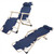 Set of 2 Outdoor Reclining Lawn Chairs with Adjustable Positions and Pillow - Portable Patio Recliners for Pool/Beach