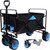 Collapsible Beach Wagon Cart with Heavy Duty Frame & All-Terrain Wheels