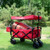 Heavy Duty Collapsible Wagon with Removable Canopy, All Terrain Wheels, and Cooler Bag