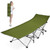 Foldable Camping Cot with Side Storage Pocket and Detachable Headrest - Comfortable and Portable Sleep Solution
