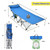 Portable Folding Camping Cot with Side Storage & Detachable Headrest