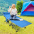 Portable Folding Camping Cot with Side Storage & Detachable Headrest