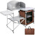 Camping Kitchen Table Picnic Cabinet Folding Cooking Storage Rack Portable Brown(D0102HGWYMV.)