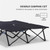 Portable Folding Camping Cot with Carrying Bag - Heavy-Duty Steel Frame, PVC-Coated Fabric, 300 lbs Capacity
